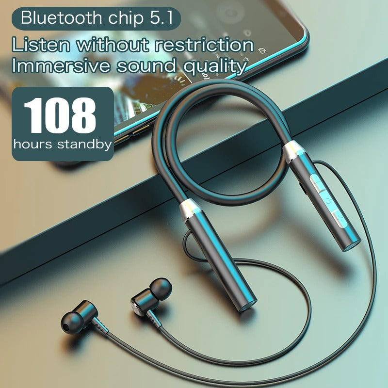 Bluetooth 5.0 Neckband Earphones – Wireless, Sport