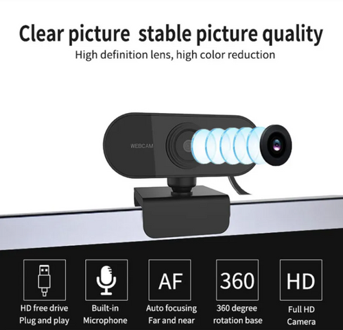 1080P Rotatable Security Camera – Night Vision, Built-in Mic