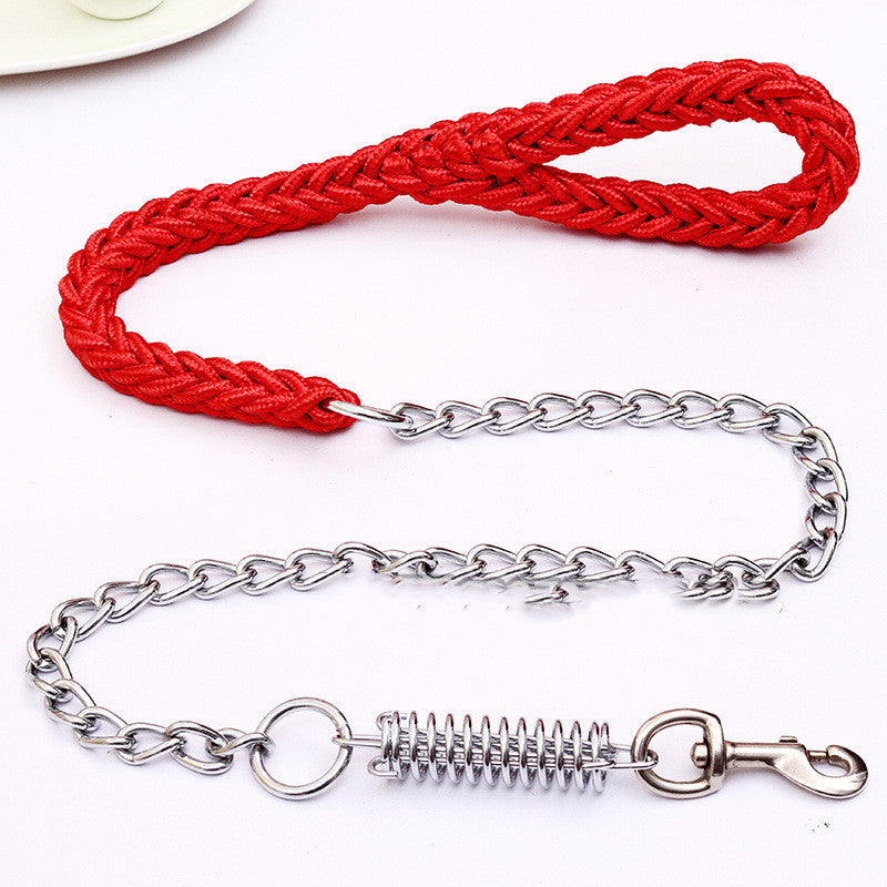 Hand-Woven Nylon Dog Leash – Anti-Bite, 3 Colors & Sizes