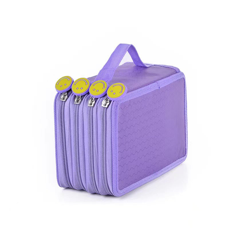 Canvas Pencil Bag – 72 Pens, 6 Colors, Oxford Cloth