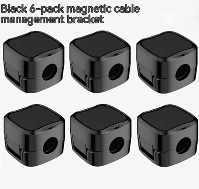 Magnetic Cable Organizer Clips – No-Nail Cord Holder for Desk, Nightstand & More