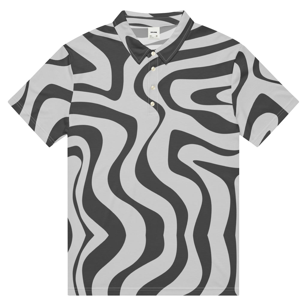 Men's Slim Fit Golf Polo – Anemone Pattern