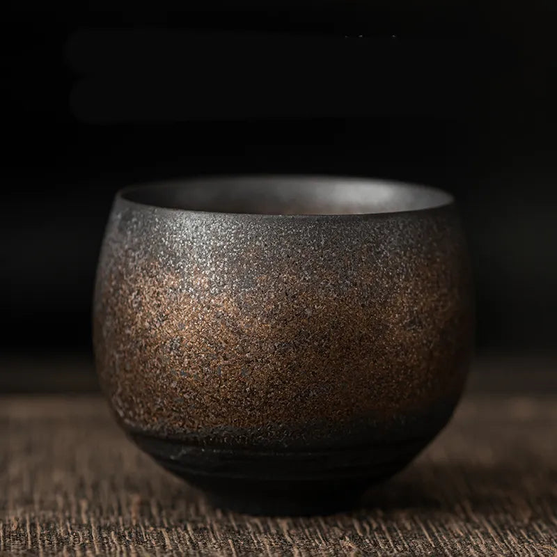 Japanese Handmade Pottery Tea Cup – Coarse Ceramic