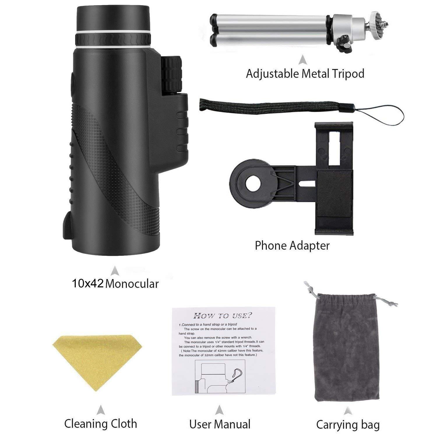 40X HD Telescope with Phone Mount
