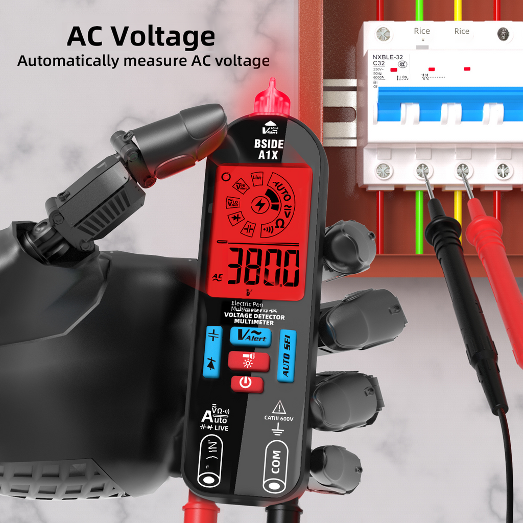 BSIDE A1X Mini Digital Multimeter – Rechargeable, DC/AC Voltage