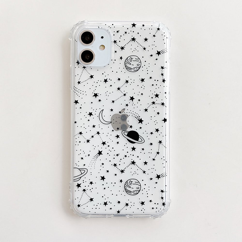 Universe Planet iPhone Case – Slim TPU Shockproof Back Cover | iPhone 11 to 15 Series