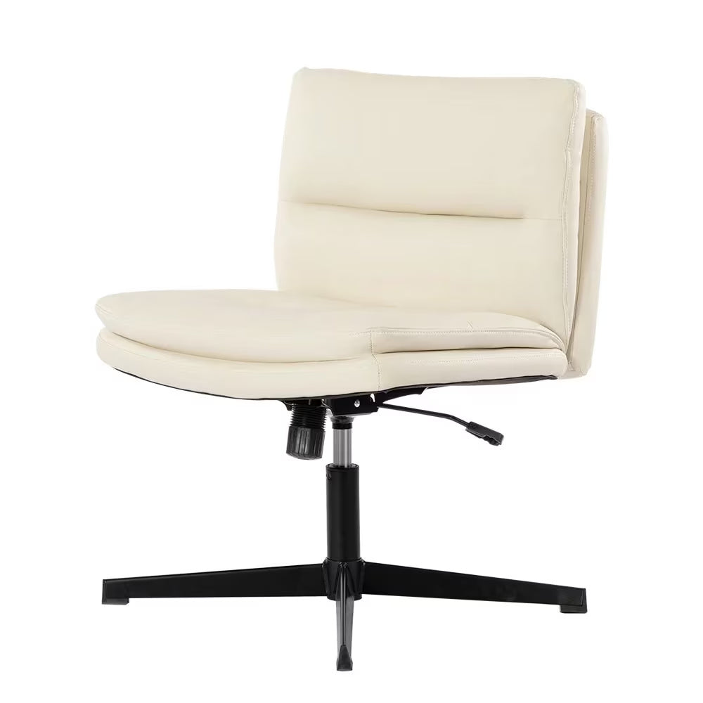 Product Name: PU Leather Armless Desk Chair No Wheels, Home