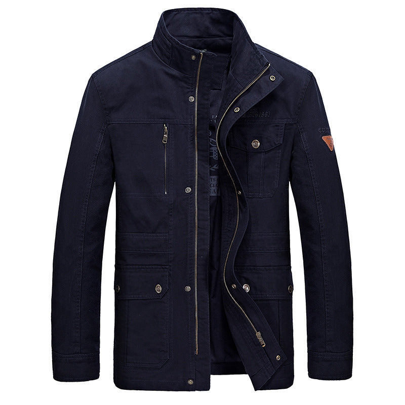 Men's Cotton Mid-Length Jacket – Spring/Fall
