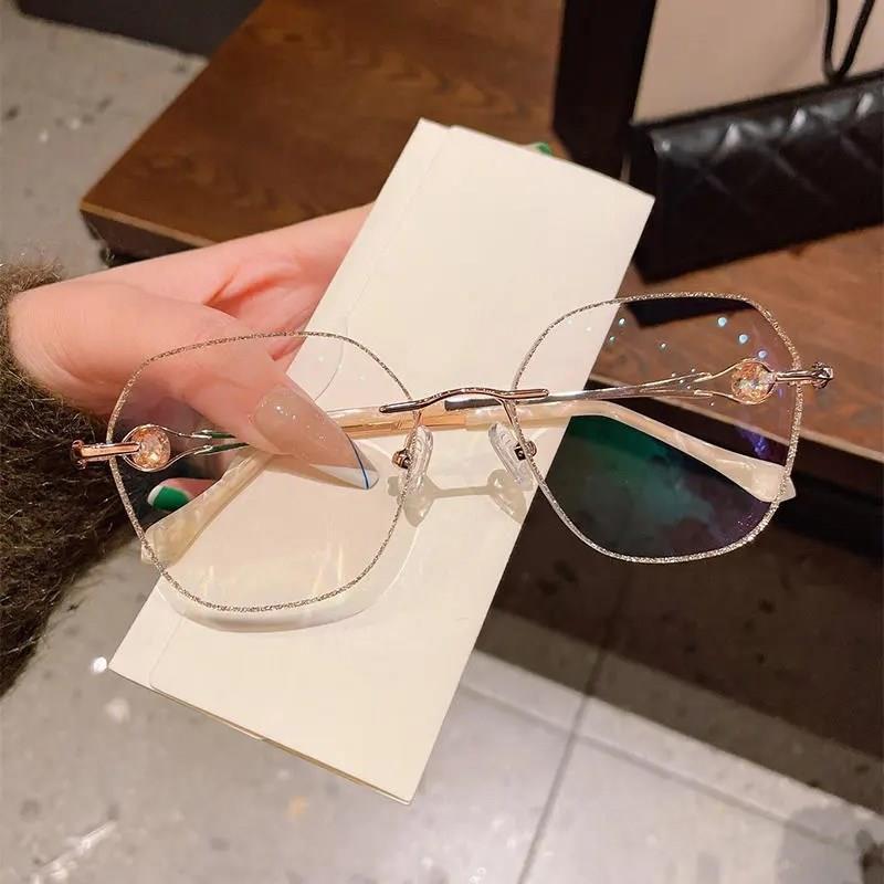 Chic Champagne Gold Frameless Blue Light Blockers