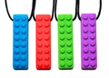 Tilcare Chew Chew Sensory Necklace – Best for Kids or Adults That Like Biting or Have Autism – Perfectly Textured Silicone Chewy Toys - Chewing Pendant for Boys & Girls - Chew Necklaces (4-Pack)