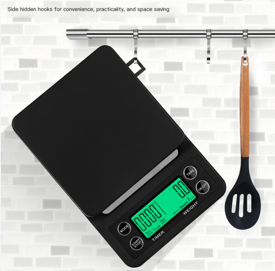 High Precision Kitchen Scale | 3kg & 5kg | 0.1g Accuracy | Timer | Baking & Coffee