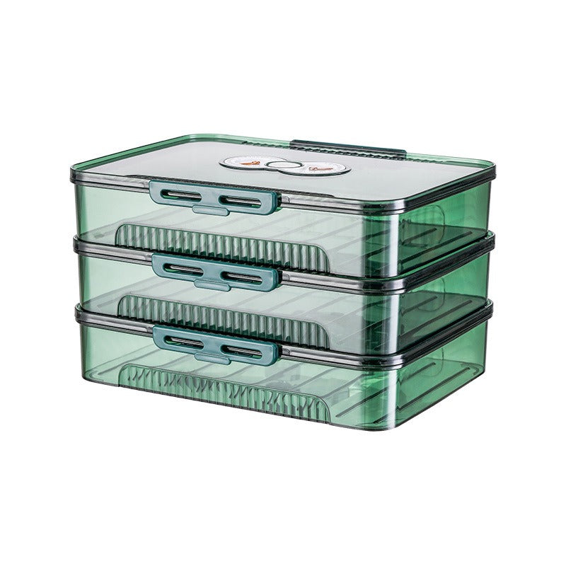 Freezer-Safe Dumpling Storage Box – Airtight PET Food Container