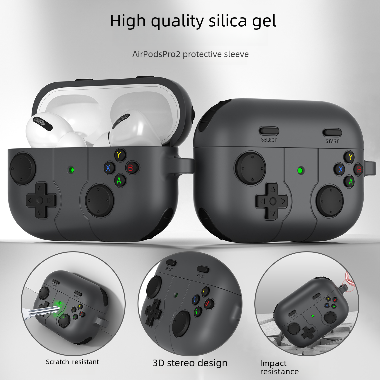 Silicone AirPods Case – Retro Style, 27 Colors