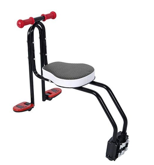 Front-Mount Child Bike Seat – Steel Frame with Footrests