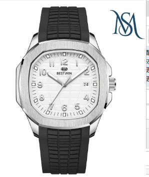 Marccini Acqua Watch with Black Strap and Silver Case