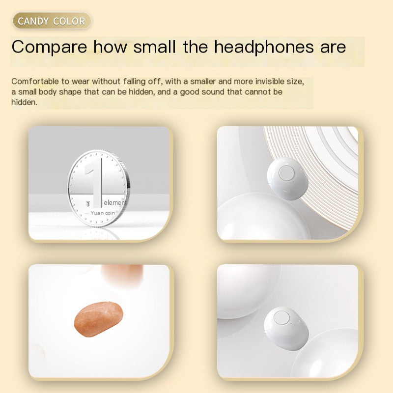 Mini Invisible Wireless Earbuds – Bluetooth 5.3, 8H Battery, Waterproof