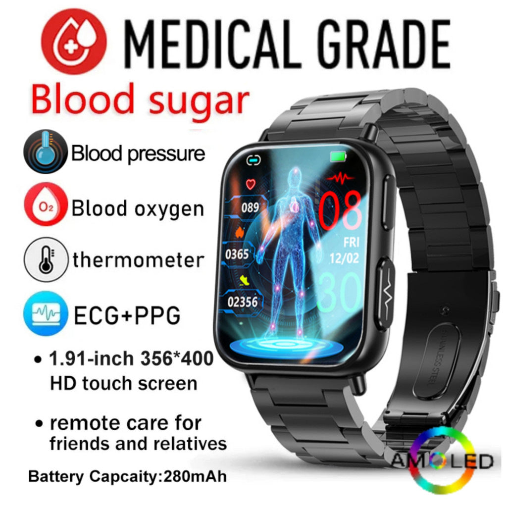 E500 Smart Watch – ECG, Blood Glucose & Heart Rate Monitor