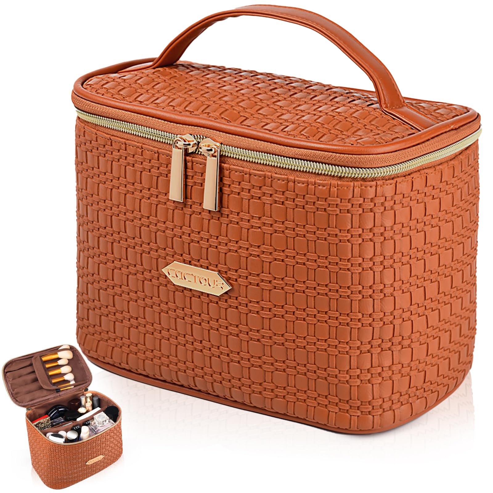 ChicTraveller Cosmetics Case - Large Brown Organizer