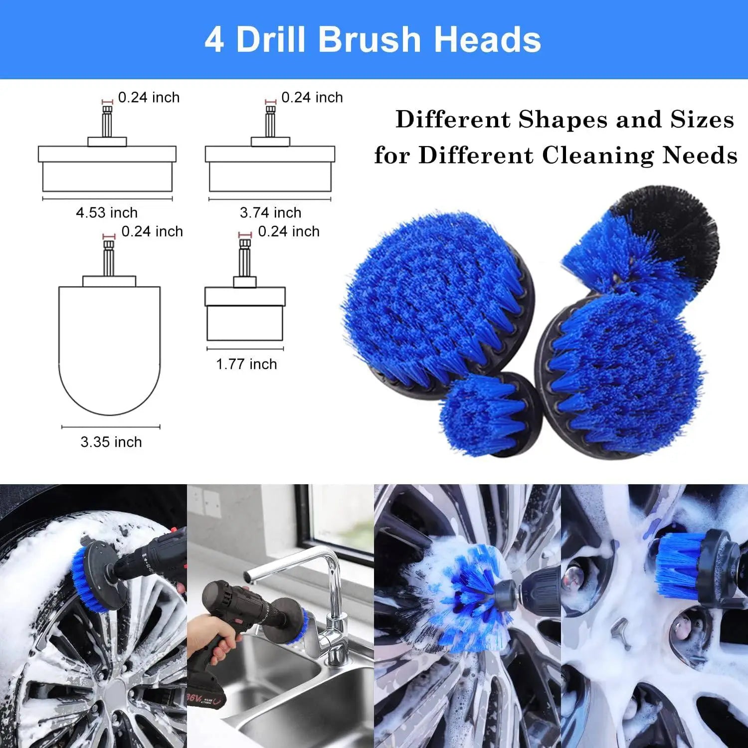 26-Piece Car Detailing Brush Set with Drill