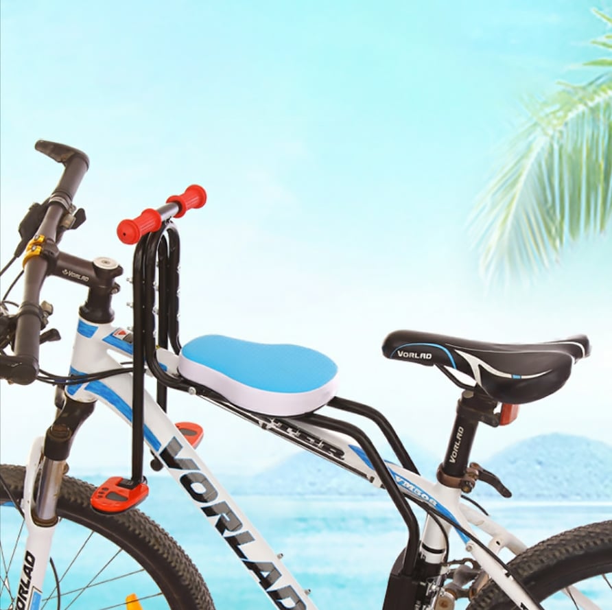 Front-Mount Child Bike Seat – Steel Frame with Footrests