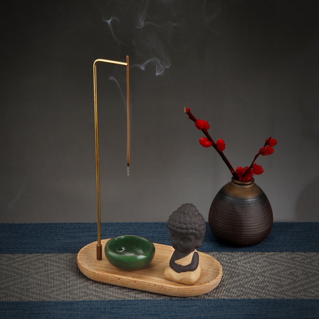 Ceramic Incense Holder Set – 3-Piece, Zen Style