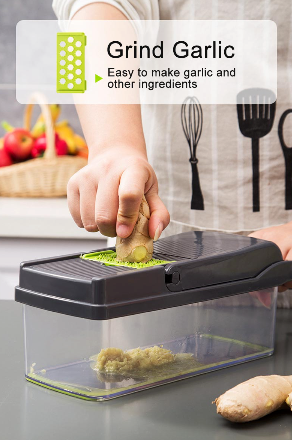 14-in-1 Vegetable Chopper – Stainless Steel Slicer Set