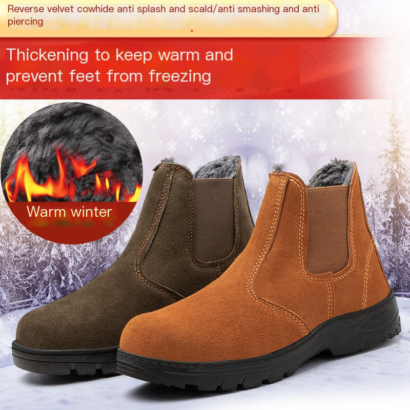 Winter Safety Work Boots – Steel Toe & Fleece Lined