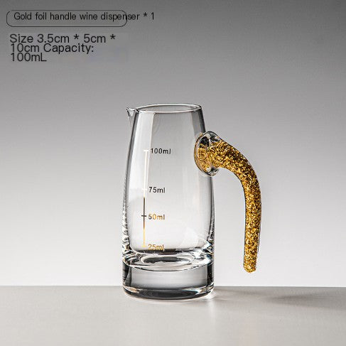 Gold Foil Crystal Wine Decanter | Elegant Glass Wine Dispenser 100ml & 300ml
