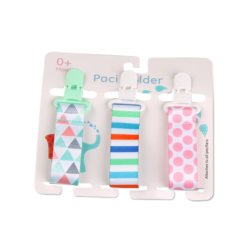 Baby Pacifier Clip Set – 3 Pack, Cartoon Designs