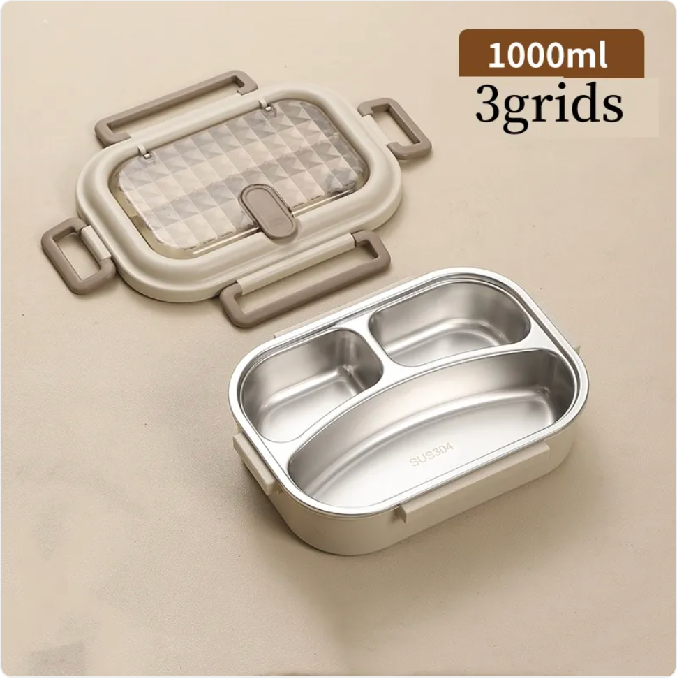 Stainless Steel Bento Box – Microwave Safe 1000ml