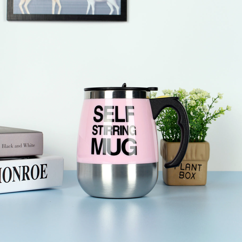 Electric Self-Stirring Coffee Mug – 450ml Automatic Stainless Steel