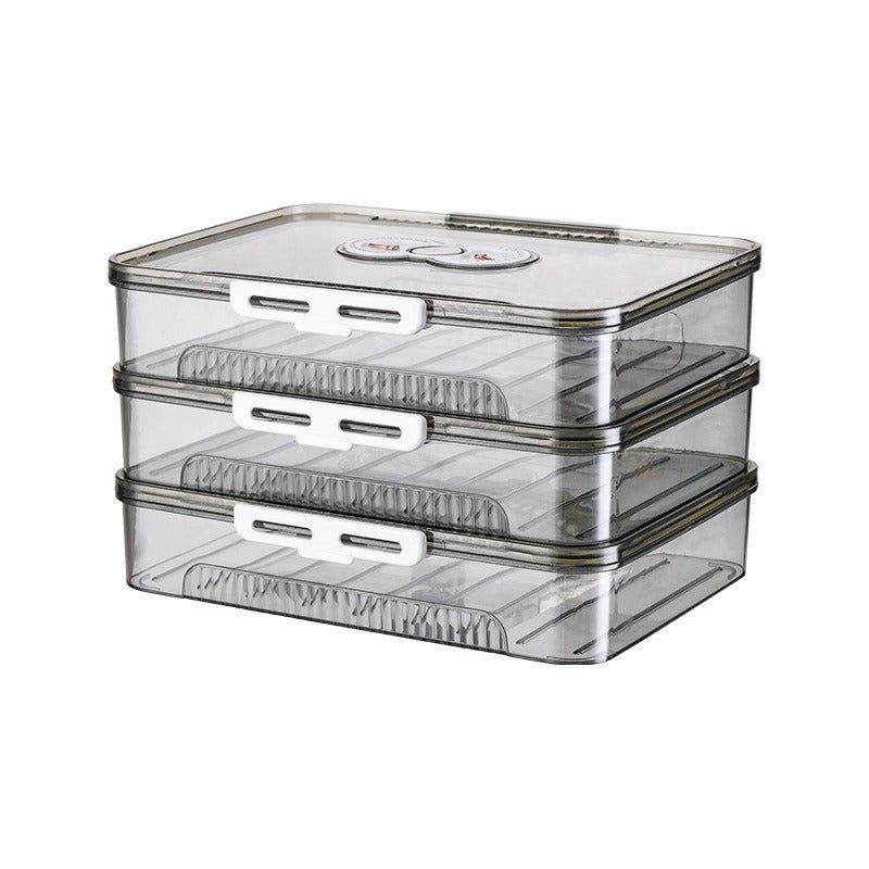 Freezer-Safe Dumpling Storage Box – Airtight PET Food Container