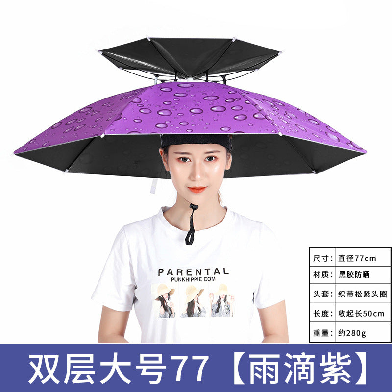 Umbrella Hat – Hands-Free Sun & Rain Head Umbrella