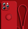 Silicone iPhone Case with Ring Holder – Multi-Color