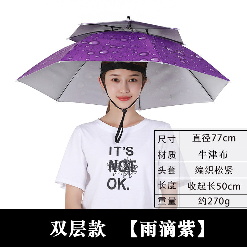 Umbrella Hat – Hands-Free Sun & Rain Head Umbrella