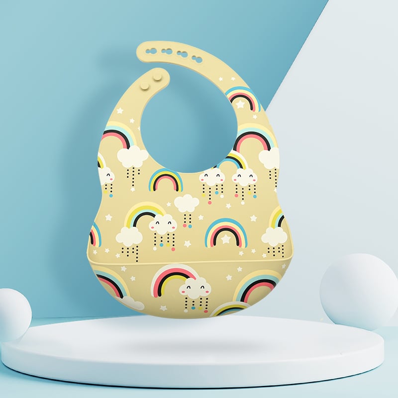 Silicone Baby Feeding Bib – Waterproof with Pocket