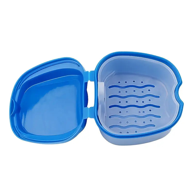 Apple-Shaped Denture & Retainer Case | Cute Dental Storage Box