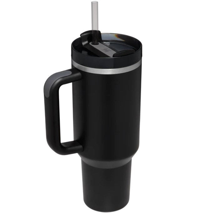 40oz Stainless Steel Tumbler with Straw – Insulated Car Cup