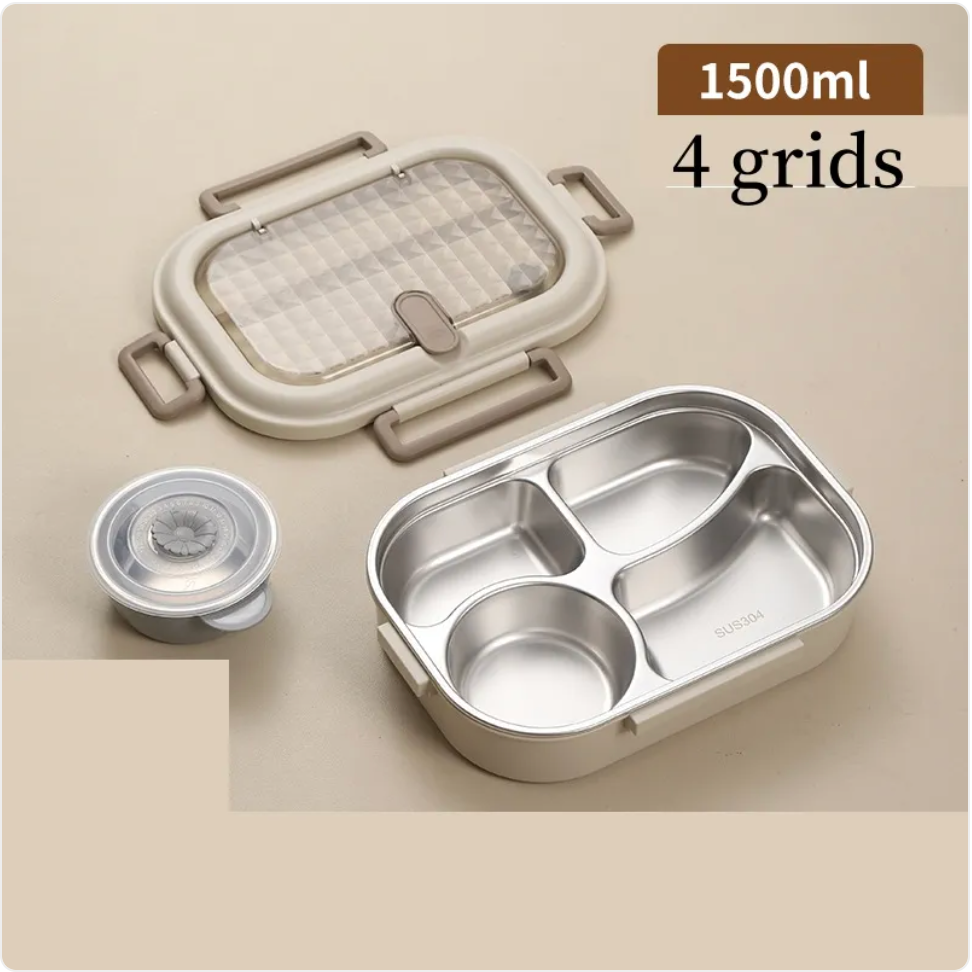 Stainless Steel Bento Box – Microwave Safe 1000ml