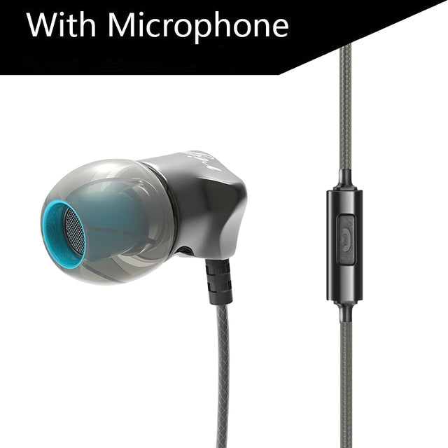 Heavy Bass Metal In-Ear Headphones with Microphone – HiFi Wired Earphones