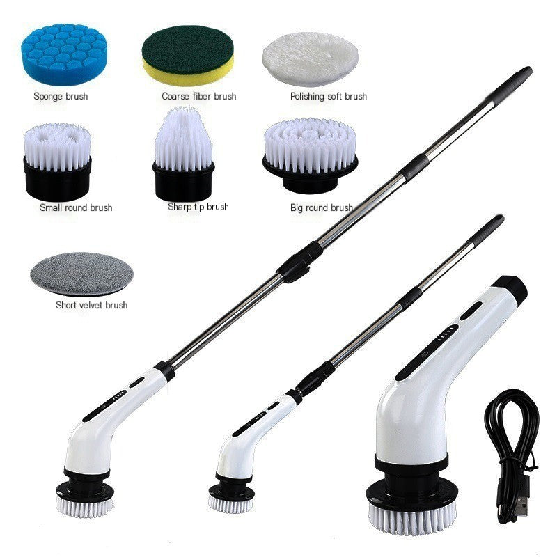 Cordless Electric Cleaning Brush – Extendable, 2000mAh, 2-Speed