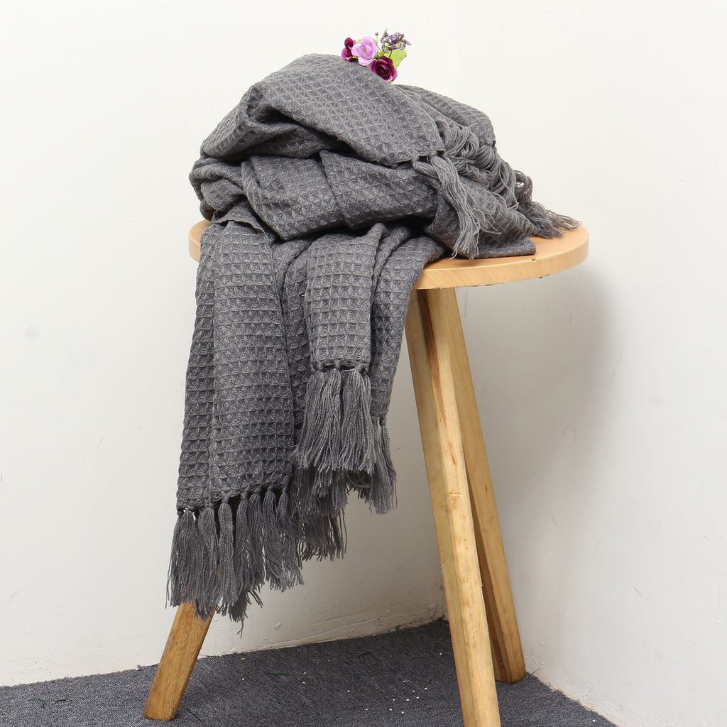 Elegant Fringed Throw Blanket