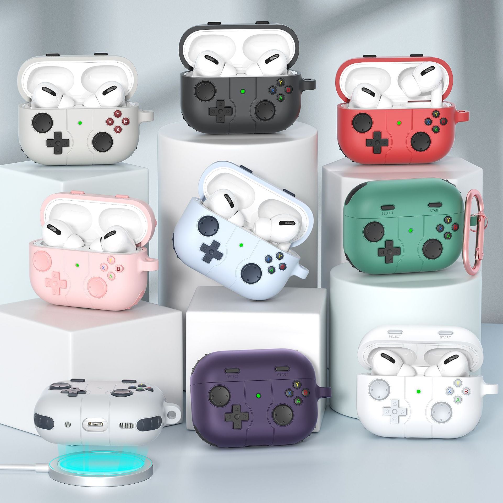Silicone AirPods Case – Retro Style, 27 Colors