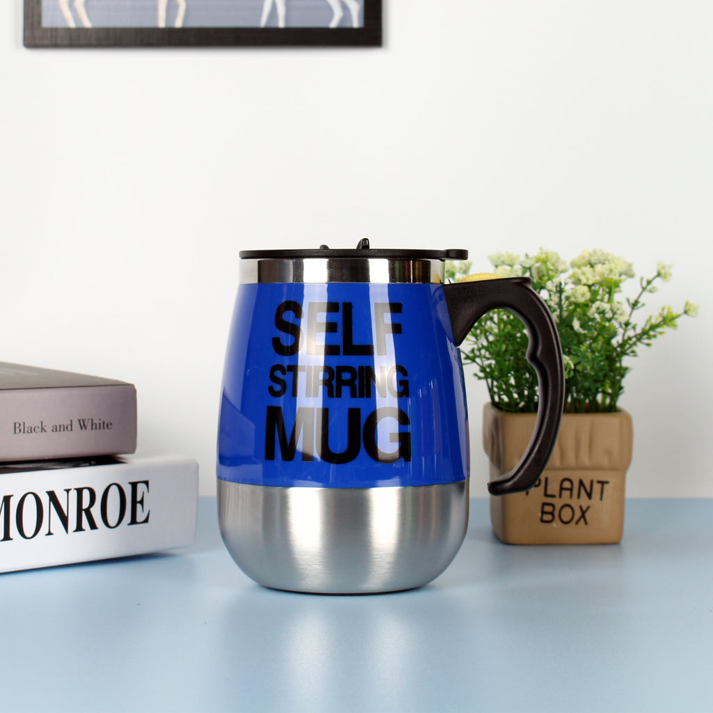 Electric Self-Stirring Coffee Mug – 450ml Automatic Stainless Steel