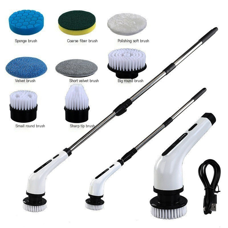 Cordless Electric Cleaning Brush – Extendable, 2000mAh, 2-Speed