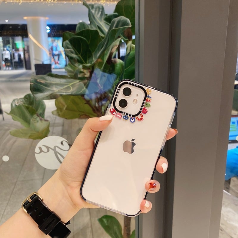 Cartoon Monster Transparent iPhone Case – TPU, Cute Robot Design