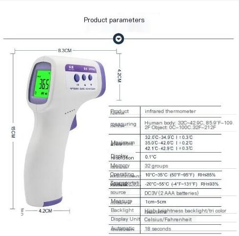 Infrared Forehead Thermometer – Non-Contact, Fast Reading
