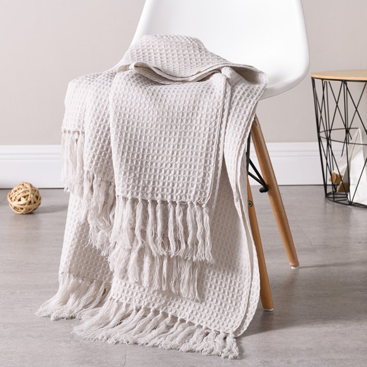 Elegant Fringed Throw Blanket