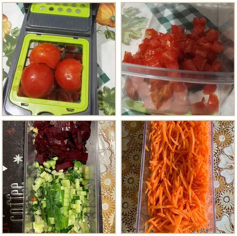 14-in-1 Vegetable Chopper – Stainless Steel Slicer Set